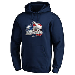 Colorado Avalanche Banner Wave Logo Pullover Hoodie Navy
