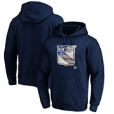 New York Rangers Banner Wave Logo Pullover Hoodie Navy