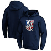 Vegas Golden Knights Banner Wave Logo Pullover Hoodie Navy