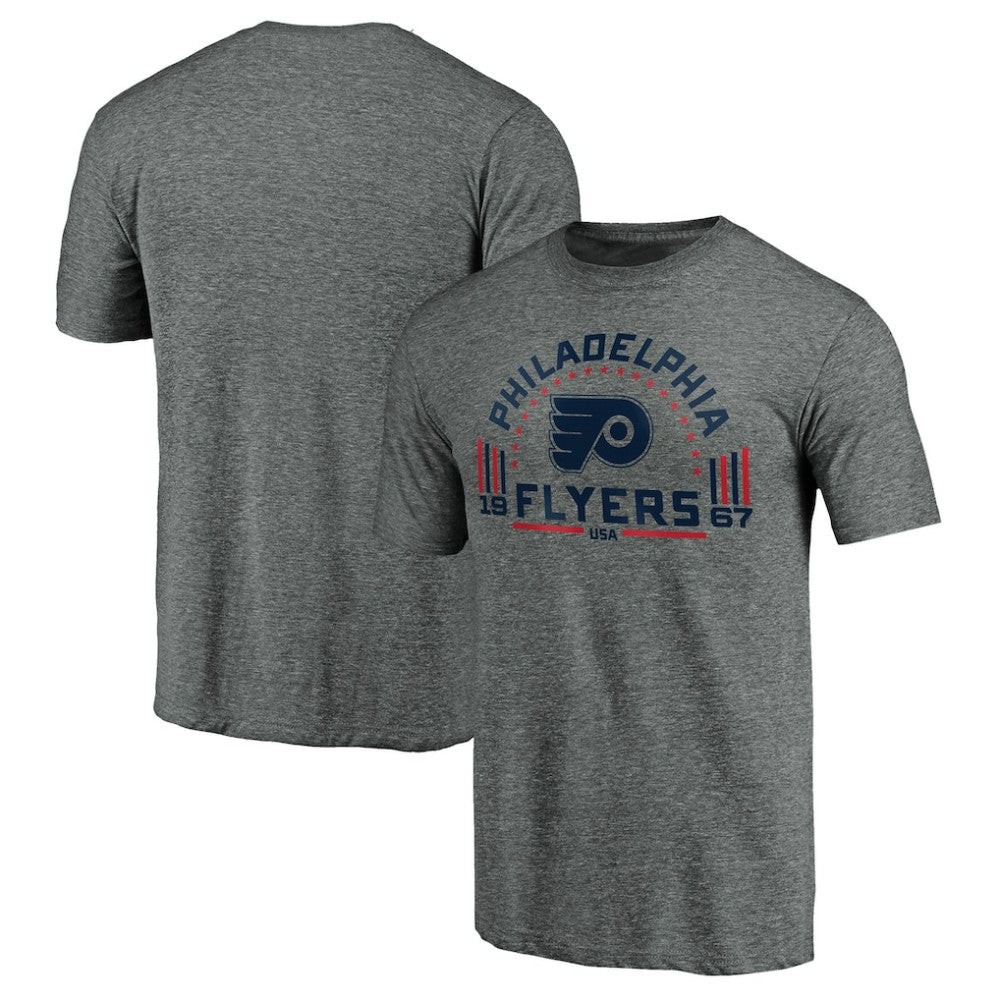 Philadelphia Flyers Team Freedom Tri-Blend T-Shirt Heathered Gray