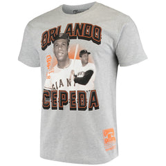Orlando Cepeda San Francisco Giants Name & Number T-Shirt Gray | Mitchell & Ness