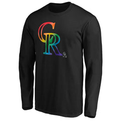 Colorado Rockies Team Pride Logo Long Sleeve T-Shirt Black