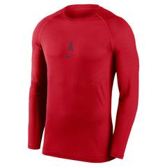 Los Angeles Angels Authentic Collection Raglan Long Sleeve T-Shirt Red | Nike