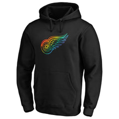 Detroit Red Wings Team Pride Logo Pullover Hoodie Black