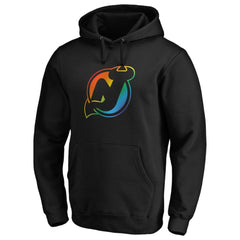 New Jersey Devils Team Pride Logo Pullover Hoodie Black