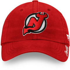 New Jersey Devils Fanatics Women's Core Primary Logo Adjustable Hat Red