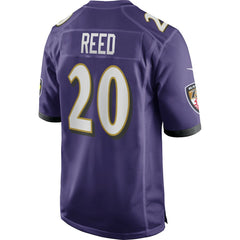 Ed Reed Baltimore Ravens Game Retired Player Jersey - Purple