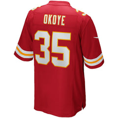 Christian Okoye Kansas City Chiefs Game Retired Player Jersey - Red
