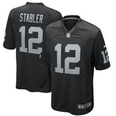 Ken Stabler Las Vegas Raiders Game Retired Player Jersey - Black