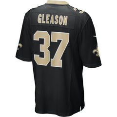Steve Gleason New Orleans Saints Game Retired Player Jersey - Black