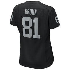 Tim Brown Las Vegas Raiders Women's Game Retired Player Jersey - Black