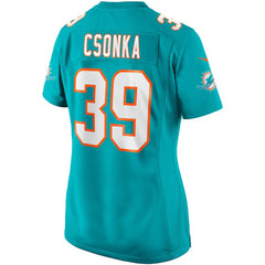 Larry Csonka Miami Dolphins Women's Game Retired Player Jersey - Aqua