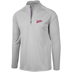 Minnesota Twins Levelwear Orion Historic Logo Raglan Quarter-Zip Jacket Gray