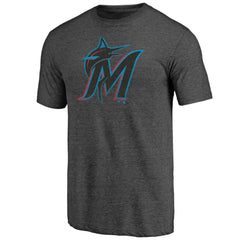 Miami Marlins Father's Day Greatest Dad Tri-Blend T-Shirt Black