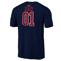 Minnesota Twins Father's Day Greatest Dad Tri-Blend T-Shirt Navy