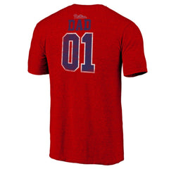 Philadelphia Phillies Father's Day Greatest Dad Tri-Blend T-Shirt Red