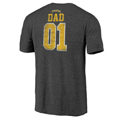 Pittsburgh Pirates Father's Day Greatest Dad Tri-Blend T-Shirt Black