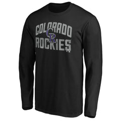 Colorado Rockies Father's Day #1 Dad Long Sleeve T-Shirt Black