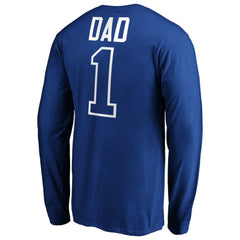Los Angeles Dodgers Father's Day #1 Dad Long Sleeve T-Shirt Royal