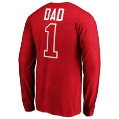 St. Louis Cardinals Father's Day #1 Dad Long Sleeve T-Shirt Red