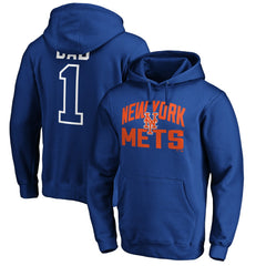 New York Mets Father's Day #1 Dad Pullover Hoodie Royal