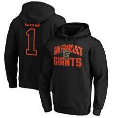 San Francisco Giants Father's Day #1 Dad Pullover Hoodie Black