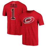Carolina Hurricanes Greatest Dad Tri-Blend T-Shirt Red