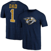 Nashville Predators Greatest Dad Tri-Blend T-Shirt Navy