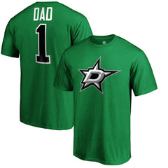 Dallas Stars #1 Dad T-Shirt Kelly Green