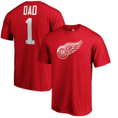 Detroit Red Wings #1 Dad T-Shirt Red