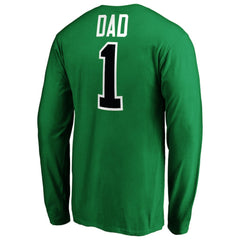 Dallas Stars #1 Dad Long Sleeve T-Shirt Kelly Green