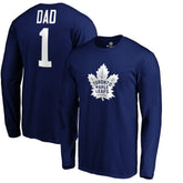 Toronto Maple Leafs #1 Dad Long Sleeve T-Shirt Blue
