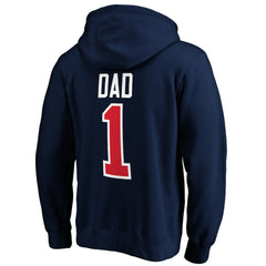 Columbus Blue Jackets #1 Dad Pullover Hoodie Navy