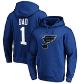 St. Louis Blues #1 Dad Pullover Hoodie Blue