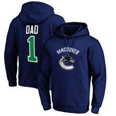 Vancouver Canucks #1 Dad Pullover Hoodie Blue