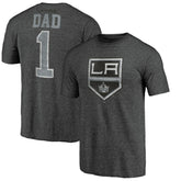 Los Angeles Kings Greatest Dad Tri-Blend T-Shirt Charcoal
