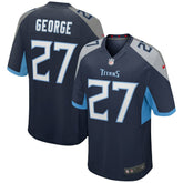 Eddie George Tennessee Titans Game Retired Player Jersey - Navy