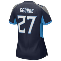 Eddie George Tennessee Titans Women's Game Retired Player Jersey - Navy