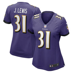 Jamal Lewis Baltimore Ravens Women's Game Retired Player Jersey - Purple