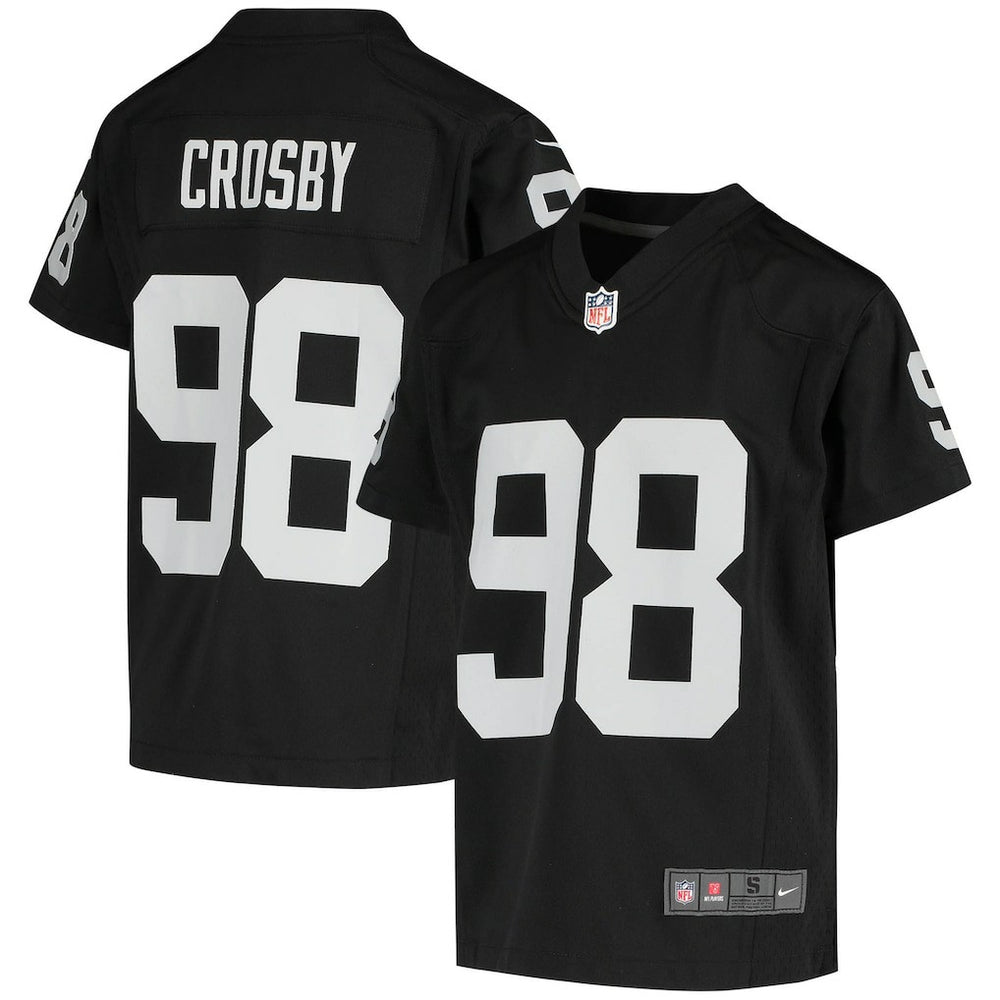 Maxx Crosby Las Vegas Raiders Youth Game Jersey - Black