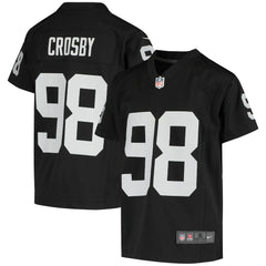 Maxx Crosby Las Vegas Raiders Youth Game Jersey - Black