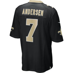 Morten Andersen New Orleans Saints Game Retired Player Jersey - Black