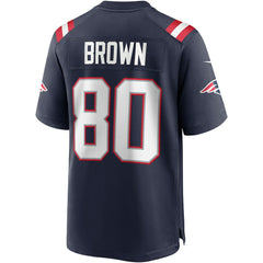 Troy Brown New England Patriots Game Retired Player Jersey - Navy