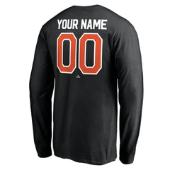 Baltimore Orioles Personalized Winning Streak Name & Number Long Sleeve T-Shirt Black