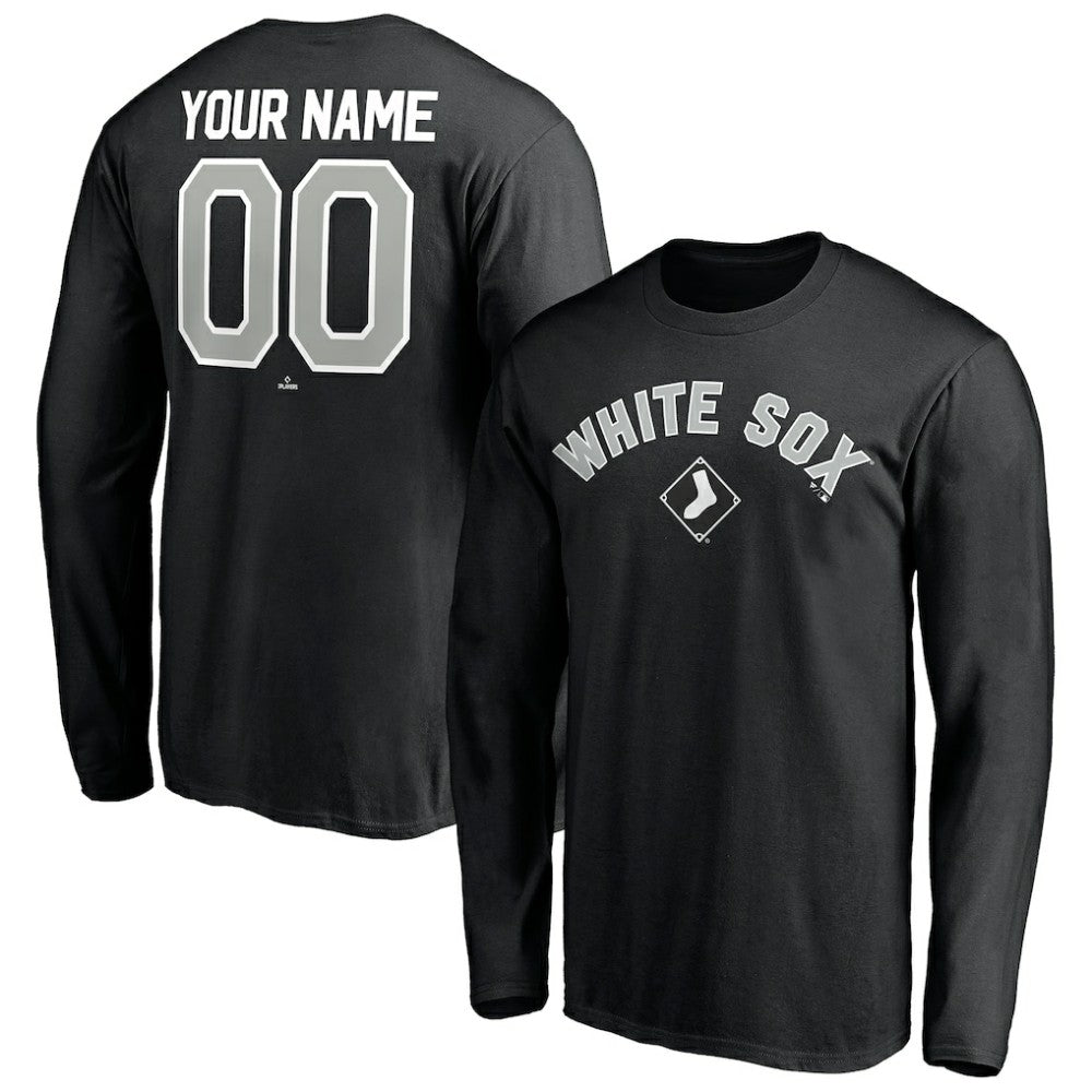 Chicago White Sox Personalized Winning Streak Name & Number Long Sleeve T-Shirt Black