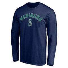 Seattle Mariners Personalized Winning Streak Name & Number Long Sleeve T-Shirt Navy