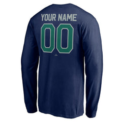Seattle Mariners Personalized Winning Streak Name & Number Long Sleeve T-Shirt Navy