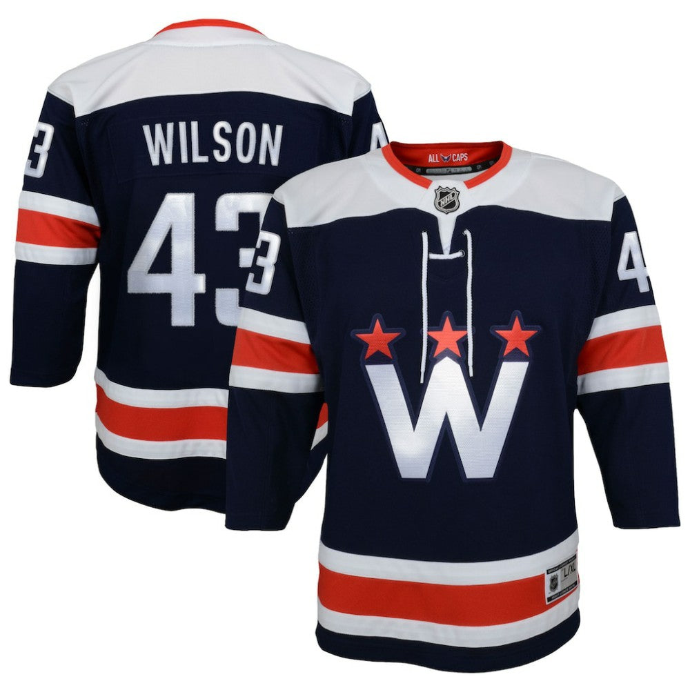 Tom Wilson Washington Capitals Youth 2020/21 Alternate Premier Player Jersey Navy