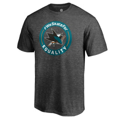San Jose Sharks #WeSkateFor T-Shirt Heather Gray