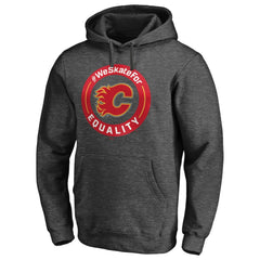 Calgary Flames #WeSkateFor Pullover Hoodie Heather Gray